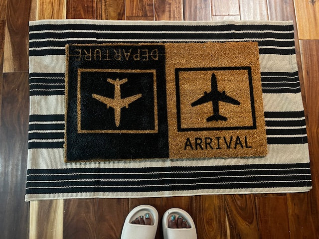 "Arrival & Departure" Doormat