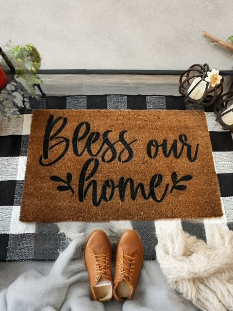 "Bless Our Home"  Doormat