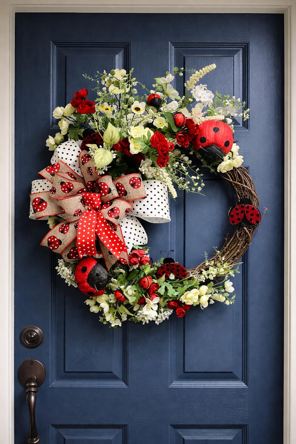 Ladybug Garden Spring Wreath