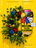 Back to School Primary Colors Pencil Wreath