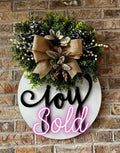 Gold and Black "JOY" Door Hanger