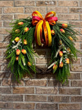 🌷 “Orange Tulip Sunrise Wreath”