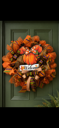Mouse Themed Pumpkin Wreath